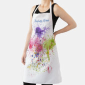 Colorful Splashes of Paint Art Teacher Schort (Insitu)