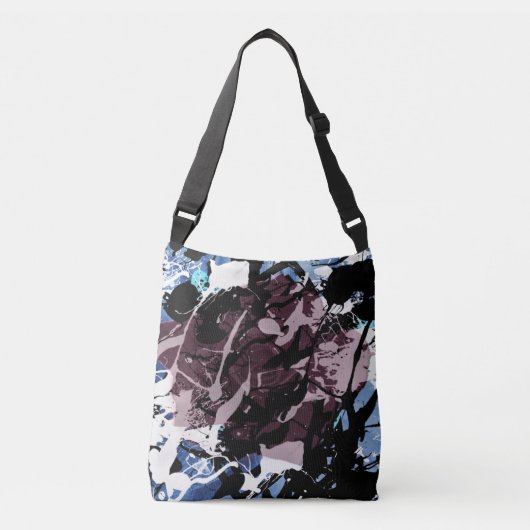 Colorful Splatter Roos Crossbody Tas (Voorkant)