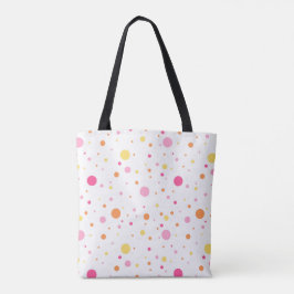 Colorful spots shopping bag draagtas