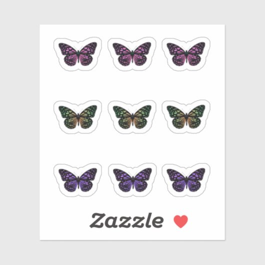 Colorful Spotted Butterfly Pack Sticker (Vel)