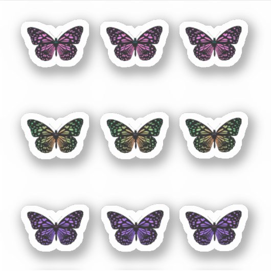 Colorful Spotted Butterfly Pack Sticker (Voorkant)