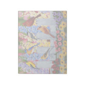 Colorful Spring Birds Garden Party Notitieblok (Gedraaid)