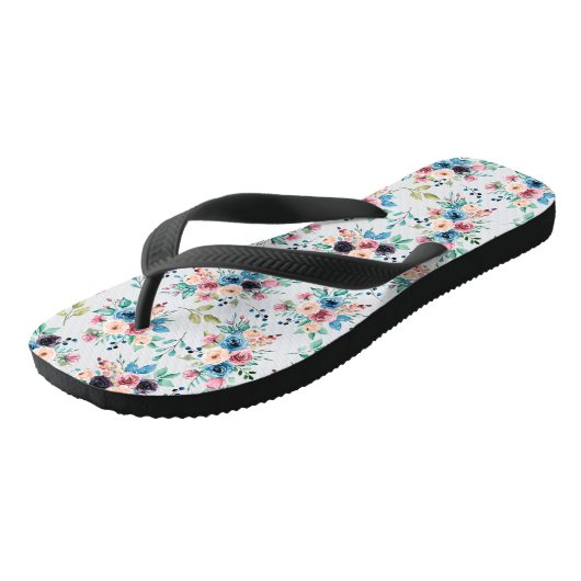 Colorful spring blob Pattern Teenslippers (Schuin)