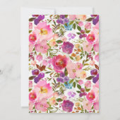 Colorful Spring Bouquet Baby shower Invitation Kaart (Achterkant)