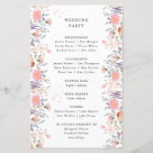 Colorful Spring Fleur sauvage Wedding Programme (Dos)