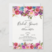 Colorful Spring Floral Bridal Shower Uitnodiging (Voorkant)