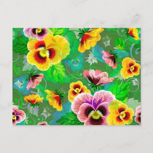 Colorful Spring Flowers Design Briefkaart (Voorkant)