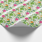 Colorful Spring Flowers & Easter Eggs Pattern Cadeaupapier (Hoek)