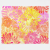 Colorful Spring Flowers Fleece Deken (Voorkant (Horizontaal))
