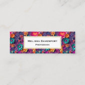 Colorful Spring Flowers Patroon Mini Visitekaartje (Voorkant)