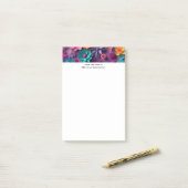 Colorful Spring Flowers Patroon Post-it® Notes (Op bureau)