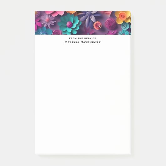 Colorful Spring Flowers Patroon Post-it® Notes (Voorkant)