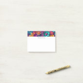 Colorful Spring Flowers Patroon Post-it® Notes (Op bureau)