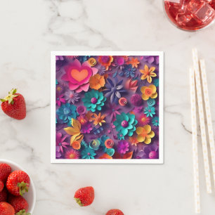Colorful Spring Flowers Patroon Servet