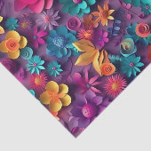 Colorful Spring Flowers Patroon Tissuepapier (Detail)