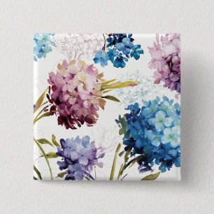 Colorful Spring Flowers Vierkante Button 5,1 Cm
