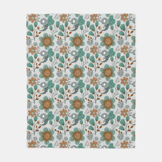 Colorful Spring Pattern Fleece Deken (Voorkant)