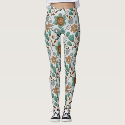 Colorful Spring Pattern Leggings (Voorkant)