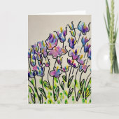 Colorful Spring Tulips Greeting Kaart (Voorkant)