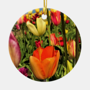 Colorful Spring Tulips Keramisch Ornament