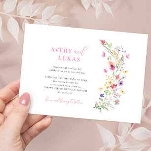 Colorful Spring Wildbloemen Weddenschap Kaart