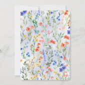 Colorful Spring Wildflower Meadow Wedding Kaart (Achterkant)