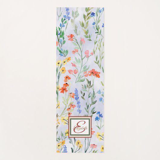 Colorful Spring Wildflower Meadow Yogamat (Voorkant)