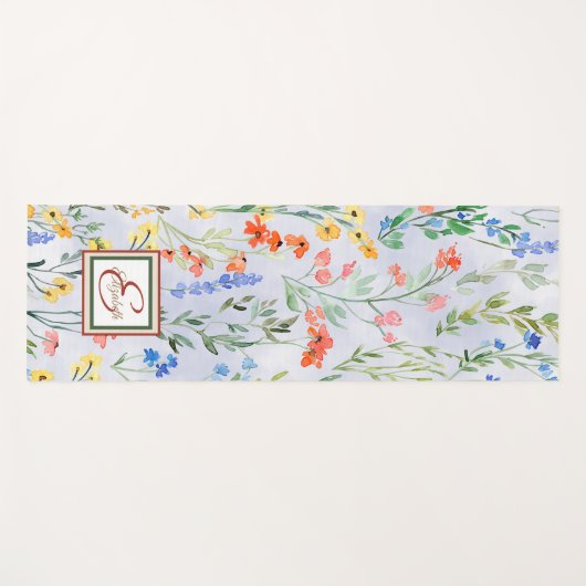 Colorful Spring Wildflower Meadow Yogamat (Voorkant (horizontaal))