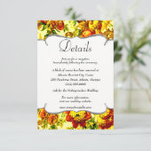 Colorful Springtime Weddenschap - Gegevens Informatiekaartje (Staand voorkant)