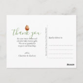 Colorful Sprinkles Baby Sprinkle Dank je Briefkaart (Achterkant)