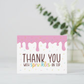 Colorful Sprinkles Donut Hartelijk dank Briefkaart (Staand voorkant)