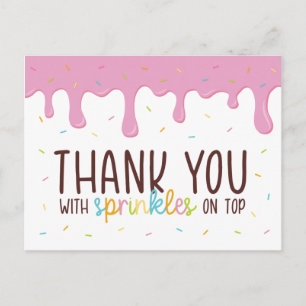 Colorful Sprinkles Donut Hartelijk dank Briefkaart