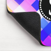 Colorful Square Geometric Pattern Black Monogram Muismat (Hoek)