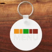 Colorful Squares Menu Text Graphic Sleutelhanger (Voorkant)
