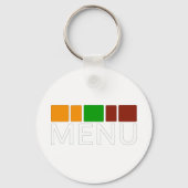 Colorful Squares Menu Text Graphic Sleutelhanger (Achterkant)