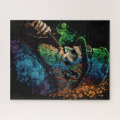 Colorful St Patrick's Leprechaun with Pipe Legpuzzel (Horizontaal)