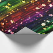 Colorful Star Sequence Cadeaupapier (Hoek)