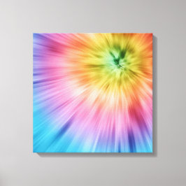 Colorful Starburst Tie Dye Canvas Afdruk