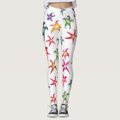 Colorful Starfish, Zee sterren Leggings (Voorkant)