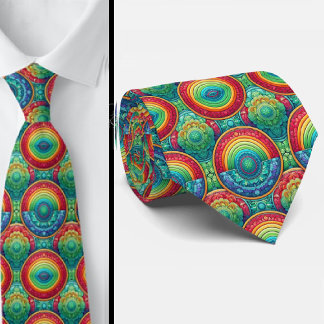 Colorful Statement Tie | Rainbow Neck Tie Stropdas