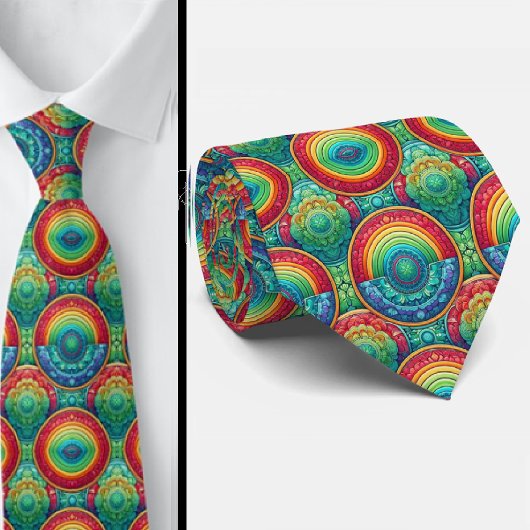 Colorful Statement Tie | Rainbow Neck Tie Stropdas