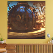 Colorful Steam Punk Planet Canvas Afdruk (Insitu (Woonkamer))