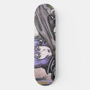 Colorful Street Art Cartoon Skateboard