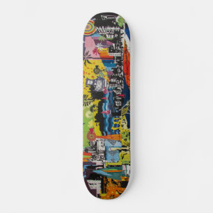Colorful Street Art Graffiti Skateboard