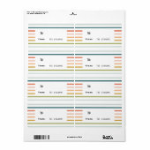 Colorful Stripe Gift Label Sticker (Full Sheet)