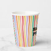 Colorful Stripe Papieren Bekers (Links)