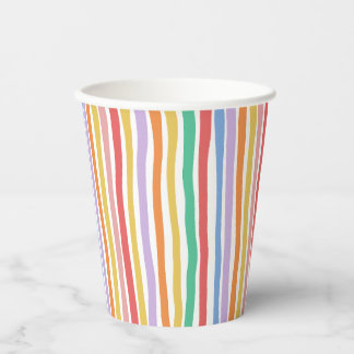 Colorful Stripe  Papieren Bekers