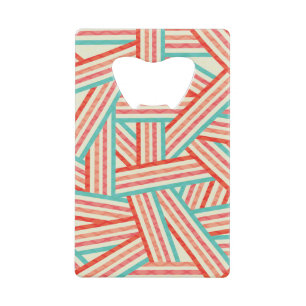 Colorful Striped Abstract Patroon Kredietkaart Flessenopener