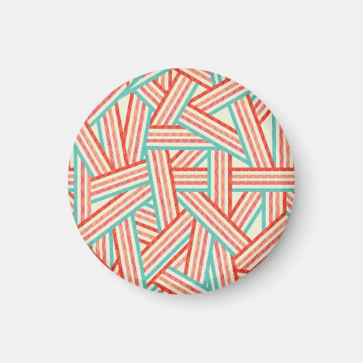 Colorful Striped Abstract Patroon Magneet (Voorkant)