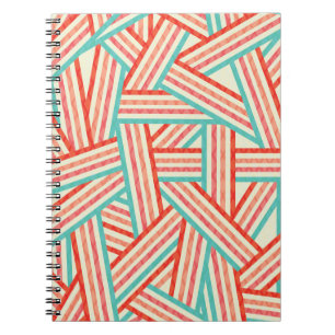Colorful Striped Abstract Patroon Notitieboek
